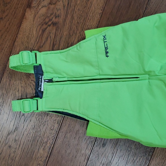 Arctix Bright Green Snow Bibs with Adjustable Straps - Picture 3 of 6